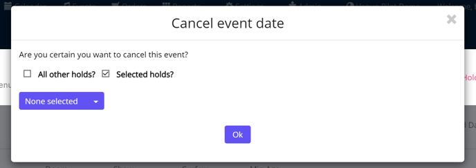 Hold cancel module