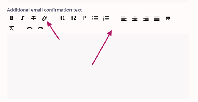 additional email confirmation text