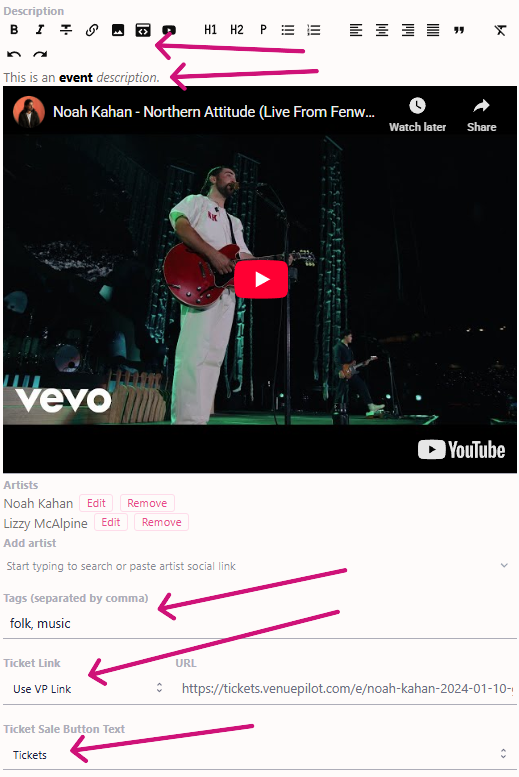 announce description tags link tracking ex-1