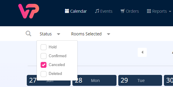 cancelled dropdown