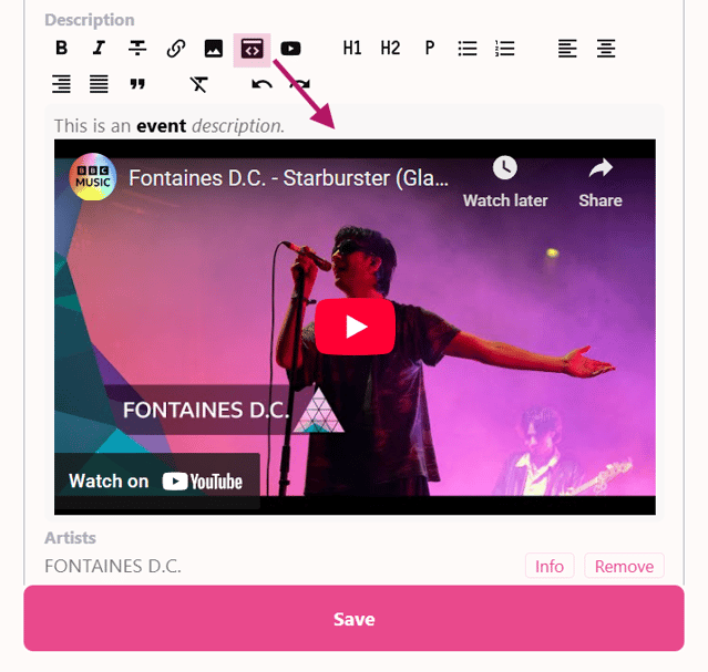 embed a video success