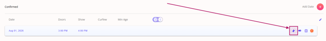 ticketing event page
